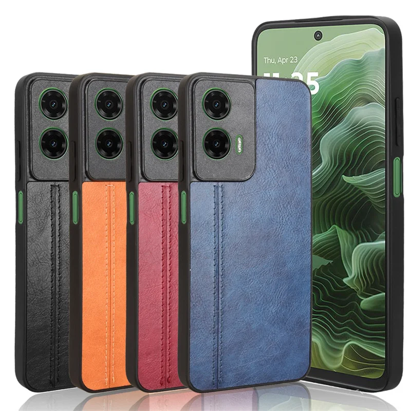 For Motorola Moto G35 5G Case Cover Suture Soft Edge PU Leather Hard Phone Cover For Motorola Moto G35 5G Case