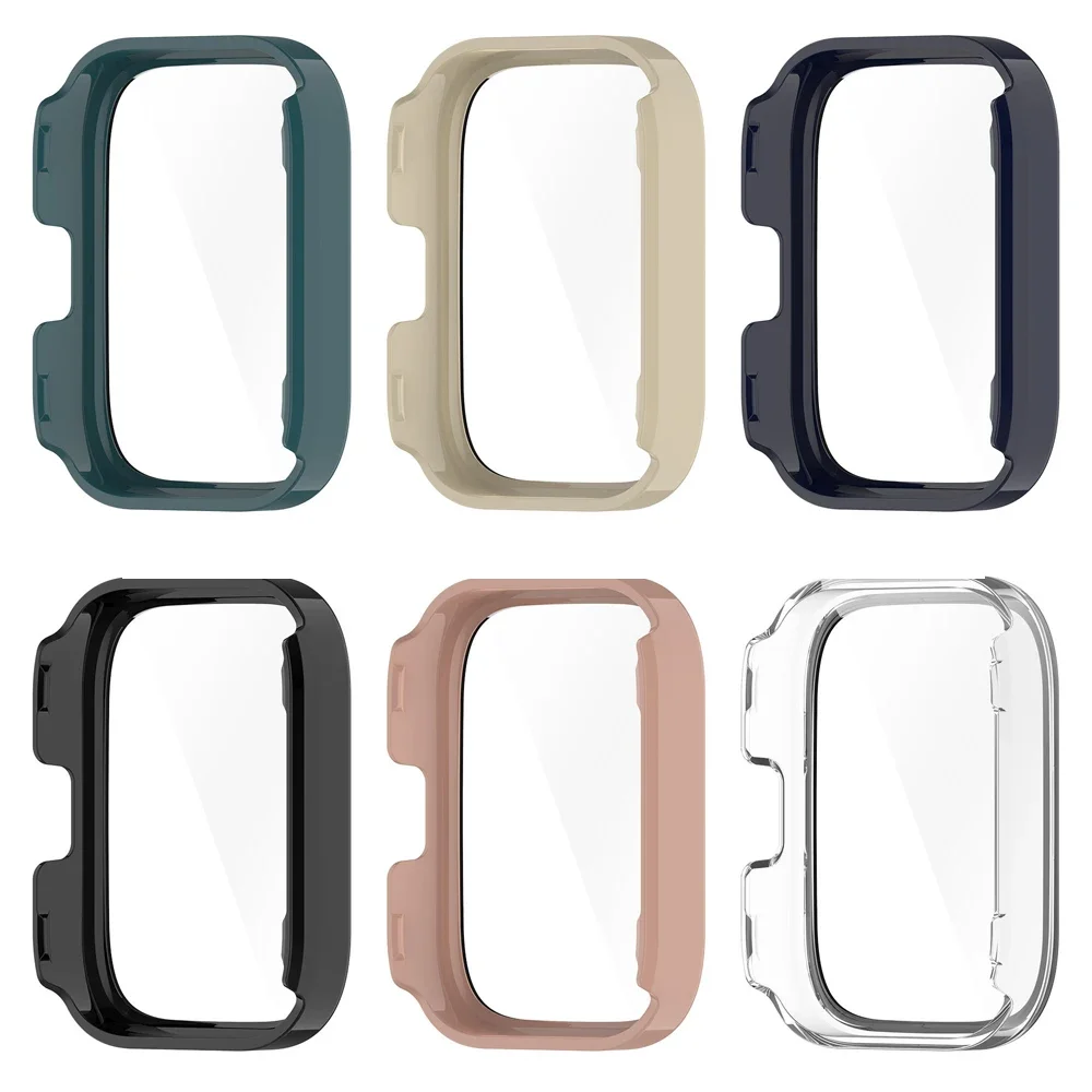 Glass+Case for Amazfit Bip 5 Unity Tempered Glass Anti-scratch Film Bumper Protective Cover for Amazfit Bip 5 Unity Accessories