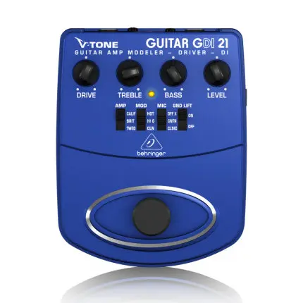 Behringers GDI21 Professional Effects Guitar Case Head Simulation Pre Recording Stage DI Guitar Effects