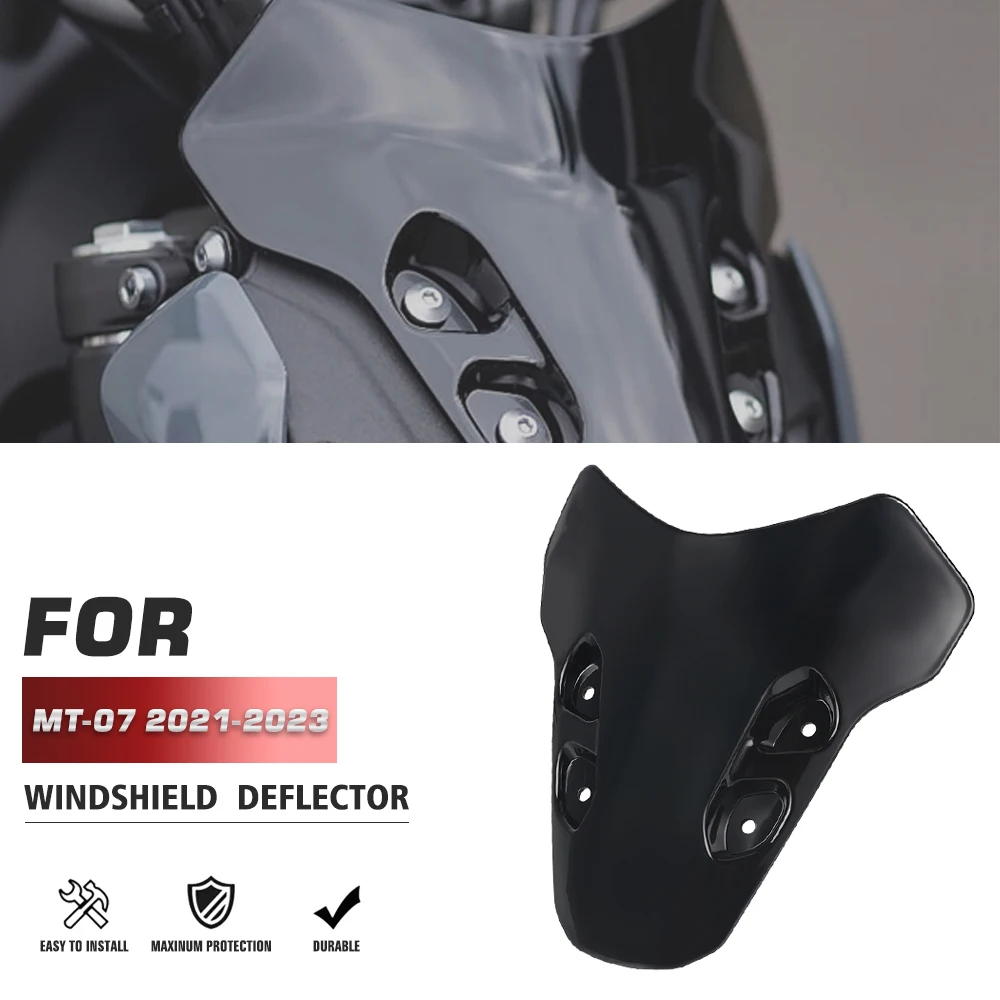 

NEW For YAMAHA MT-07 MT07 2021 2022 2023 2024 MT 07 Accessories Front Windshield Windscreen Windproof Air Wind Screen Deflector