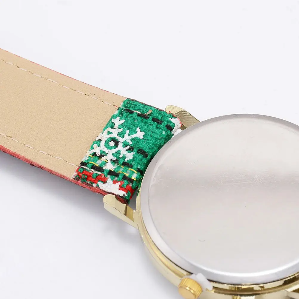 

1 шт. женские кварцевые часы с ремешком, дизайн с рождественскими снежинками, модные повседневные часы для вечеринок, подарок для женщин