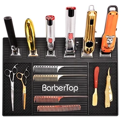 Barber Mats Barber Tools Storage Mat Barbershop NonSlip Magnetic Silicone Cushion Tray Storage Heat Insulation Working Pad ﻿