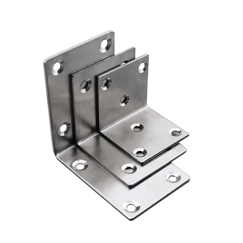 6-piece Heavy-duty Stainless Steel L-shaped Bracket, Rust Resistant Metal Corner Support, Suitable for Furniture