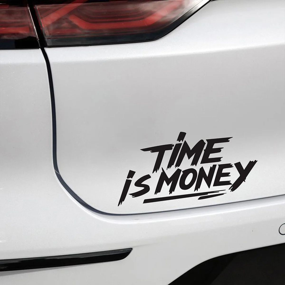 TIME IS MONEY Letter Motorbike Body Sticker Waterproof Vinyl Reflective Decoration for Motorcycle Fuel Tank Accessories Decal