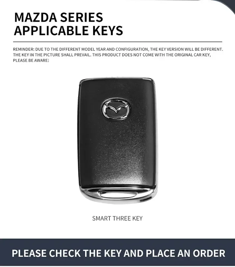 Zinc Alloy Leather Car Remote Key Cover Protective Case For Mazda 3 Alexa CX30 CX-4 CX5 CX-5 CX8 CX-8 CX-30 CX9 CX-9 Accessory