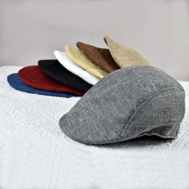 Unisex Men Berets Spring Autumn Winter British Style Newsboy Beret Hat Retro England Hats Male Hats Peaked Painter Caps for Dad