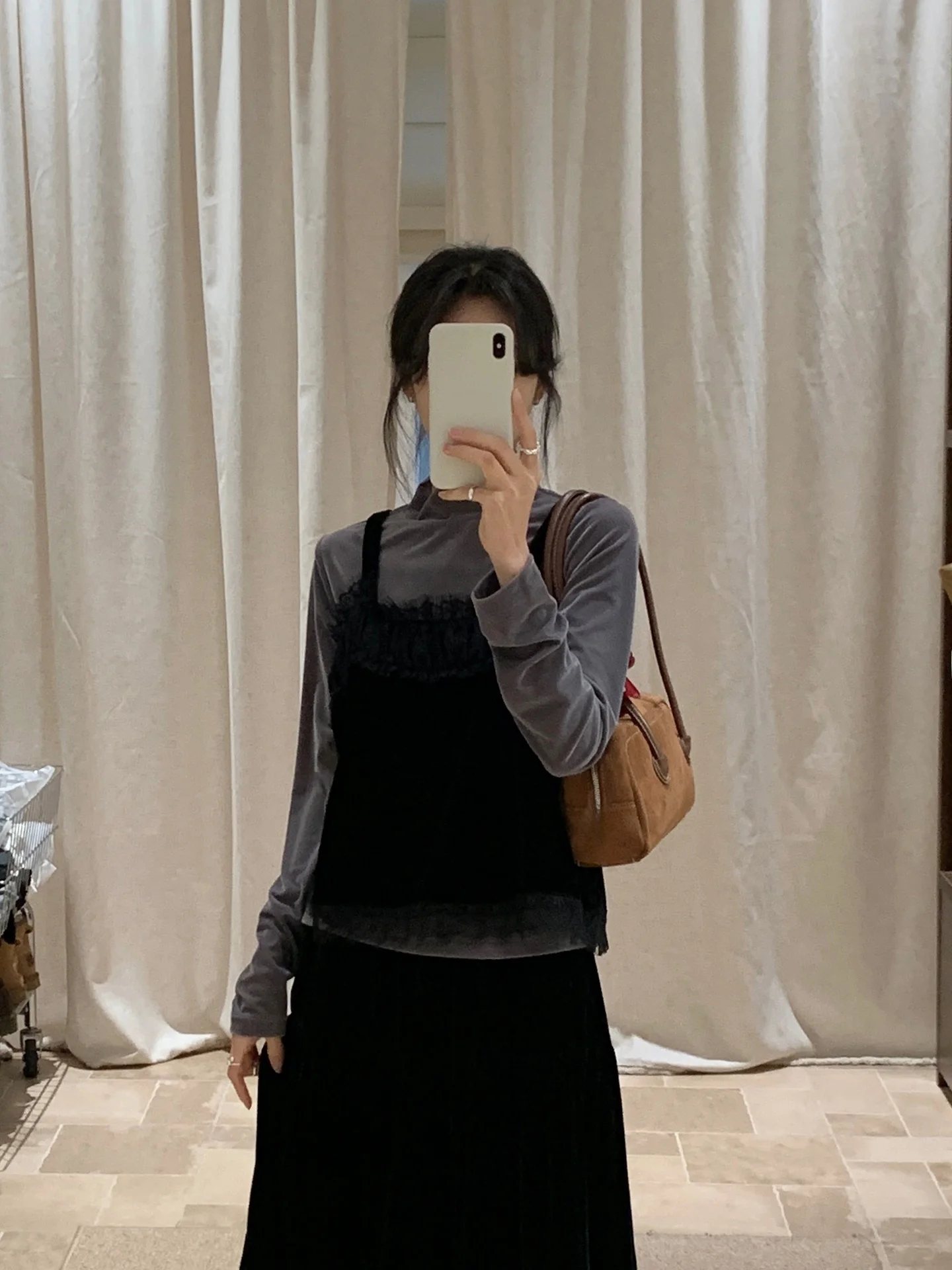 

Bla Lace Strap Velvet Base Faion Set Women's Annual Conference Clothing Two-Piece Set Sle Long Sve High Waist