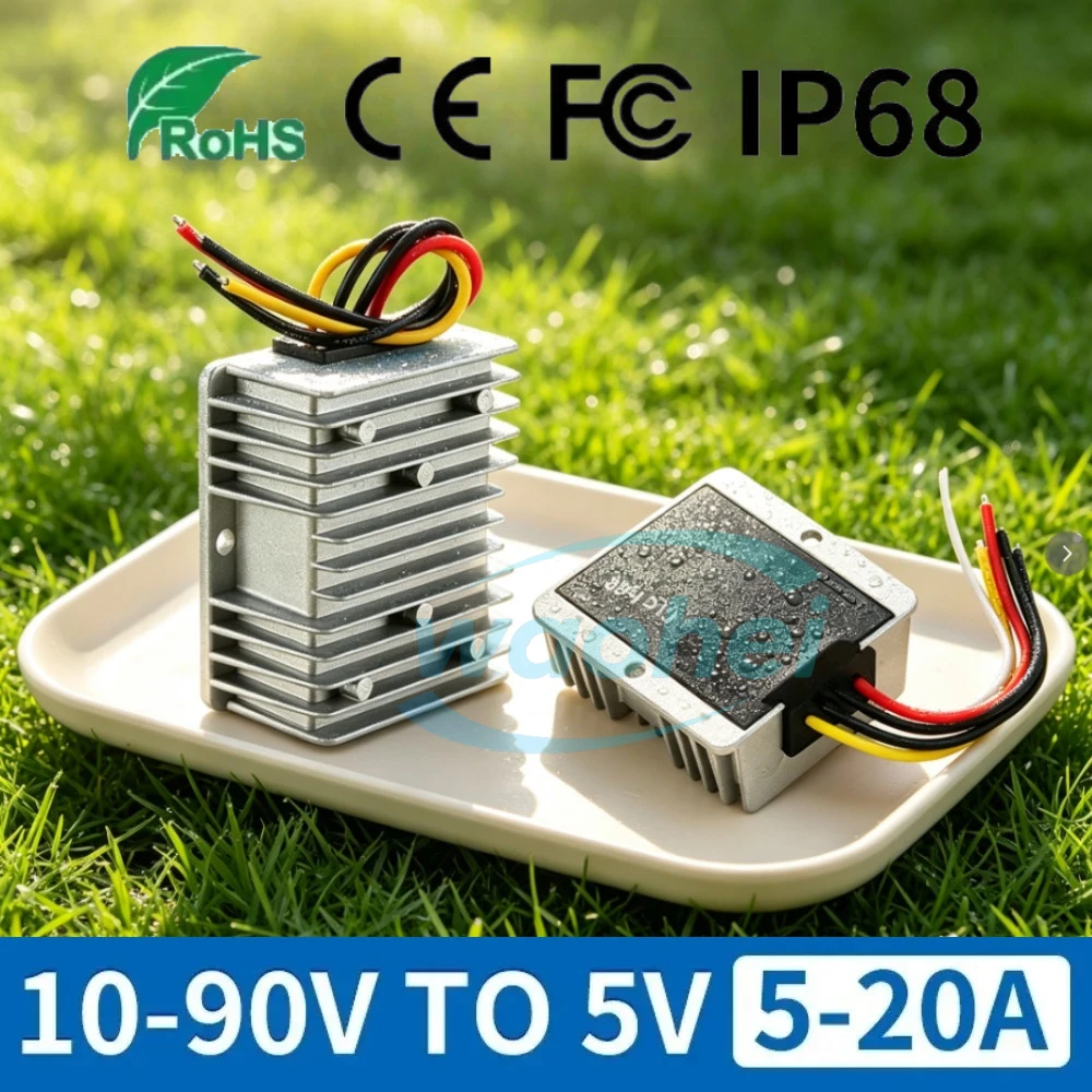 72V 60V 48V 36V 24V 12V to 5V 20A 10A 5A DC DC Buck Power Converter Step Down Voltage Stabilizer Regulator 72Volt to 5 Volt ROHS