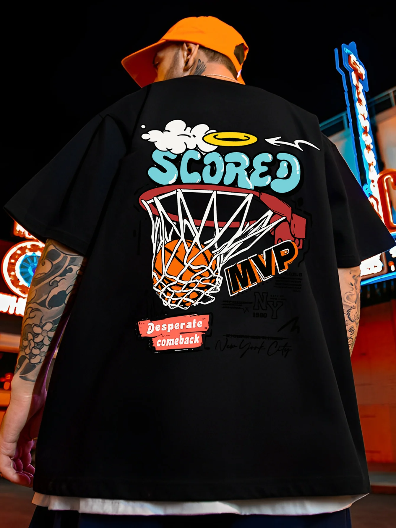 Summer Hot Selling Basketball Basket Printed Bottom Shirt T-shirt Short Sleeve Top Lining Summer Casual Printed Pattern Top
