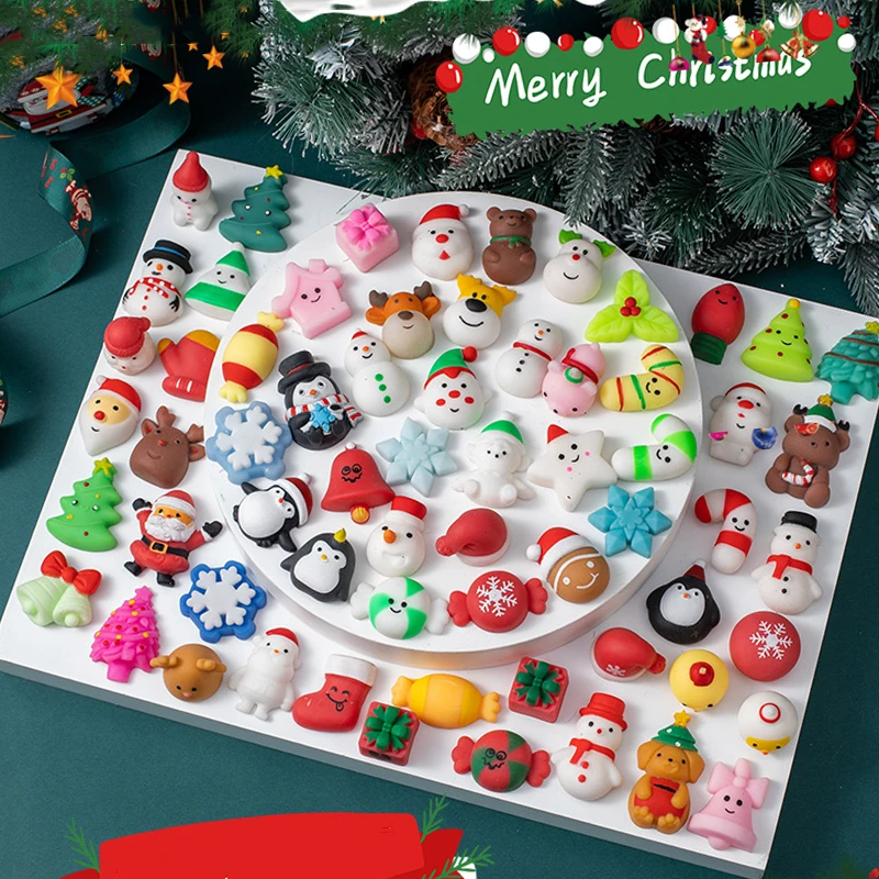10/20/30 stücke Weihnachten Taba Squishy Spielzeug Mochi Squishy Stress Relief Sensorischen Zappeln Spielzeug Für Kind Squeeze Party favor Karneval Geschenk