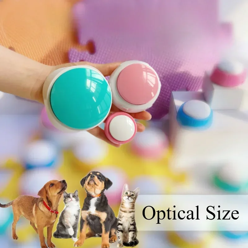 Mini Small Communication Button Cat Dog Communicate Key Letter Push-button Pet Expression Device Voice Box Training Speaking Toy