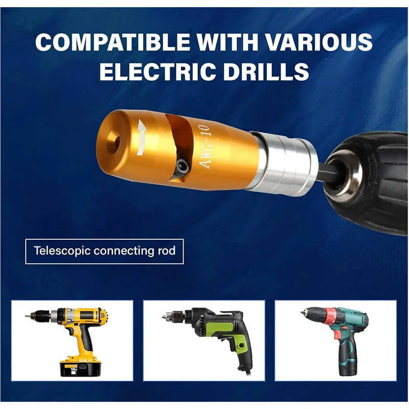 Imagem -03 - Wire Stripper For Drill Versão dos Eua Wire Stripper e Twister Tool Conjunto de Ferramentas Eletricista Broca Portátil Wire Stripping Tool