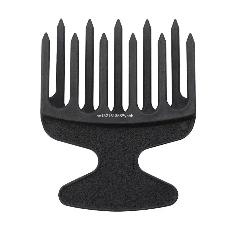 Wide Tooth Afro Hair Pick Comb Detangle Wig Braid Hairbrush Oil for Head Fork To