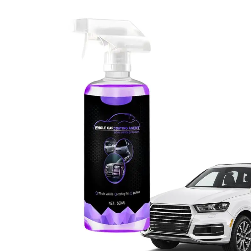 

Car Wax Coating Spray 500ml Car Cleaning Spray Exterior Long Lasting Automobile Paint Coating Agent Spray For Brighten Coating