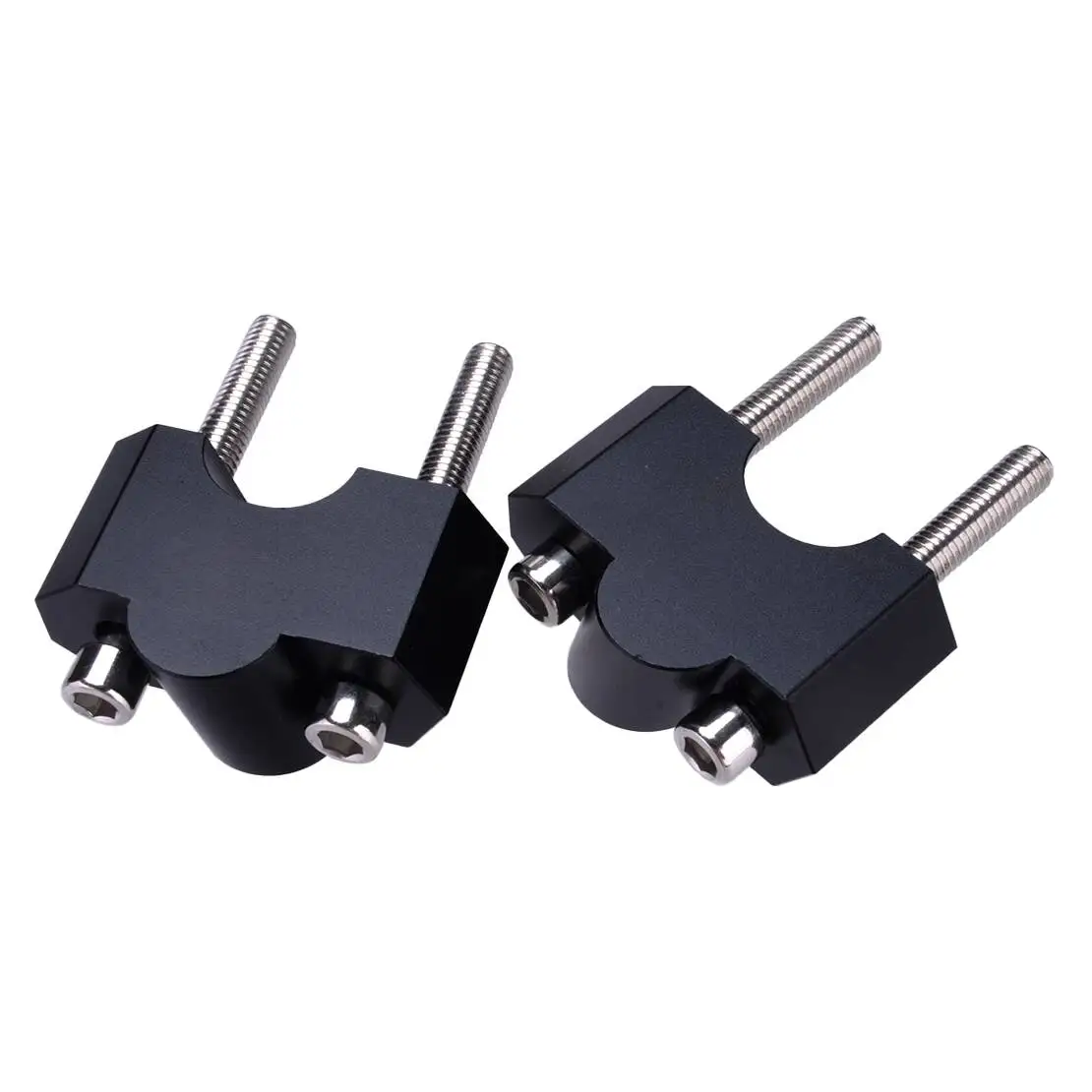 

1 Pair Black CNC Handle Bar Riser Clamps Black Aluminum Alloy Fit for Kawasaki Z750 Z750S Z750R Z1000