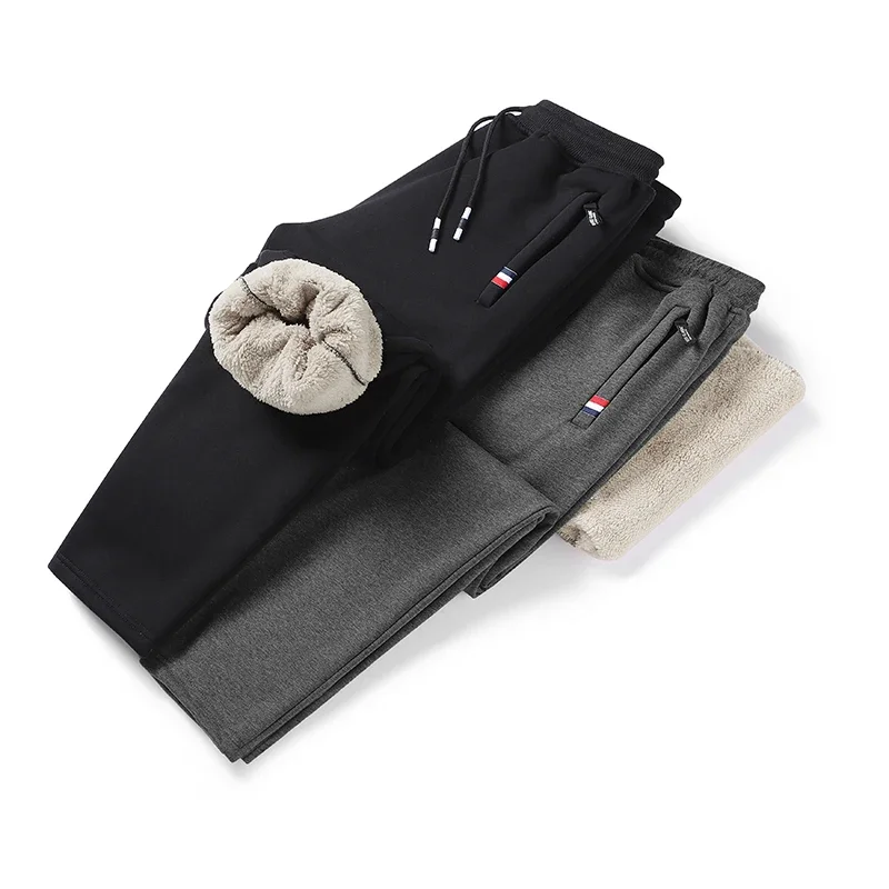 Winter Brand Warm Thicken Sports Pants Men New Lambswool Plus Size Fashion Joggers Casual Pants Men High Quality Cotton Trousers