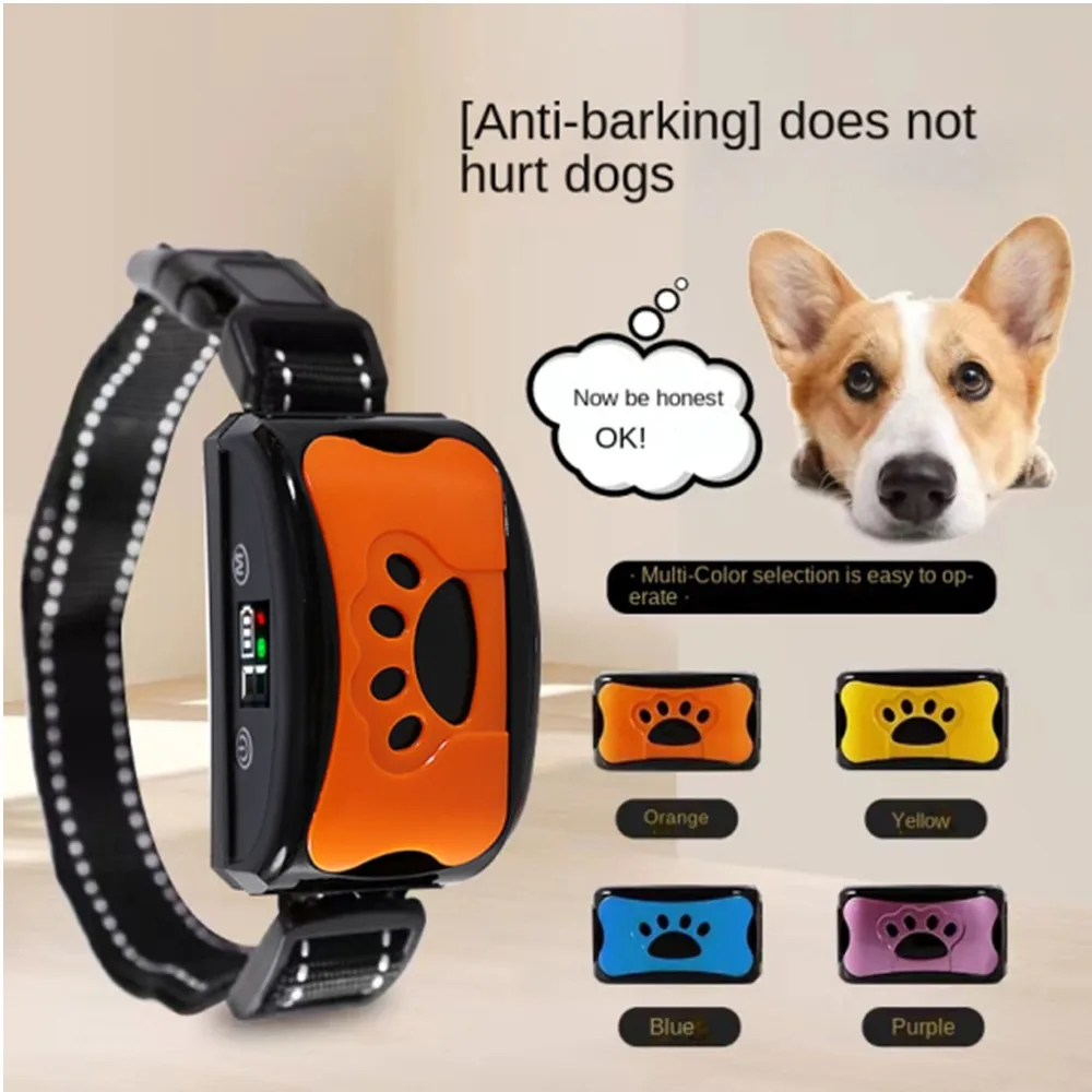 Pet Dog Anti Barking Device USB Electric Ultrasonic Dogs Training Collar Dog Stop Barking Vibration Anti Bark Collar