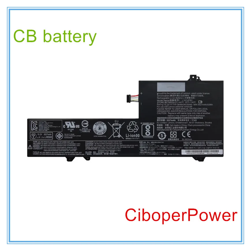 

Battery L16C4PB2 L16L4PB2 L16M4PB2 For 720s-14IKB Series 15.2V 55Wh 5B10M55950, 5B10M55951, 5B10M55952