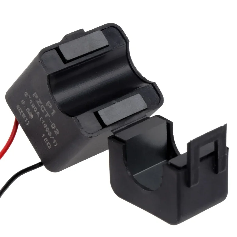 Bobina dividida para medidor de energía de 100A Amp, Mini medidor de consumo de electricidad de construcción, con Clip, CA 0-100A, PZCT-02, 1 unidad