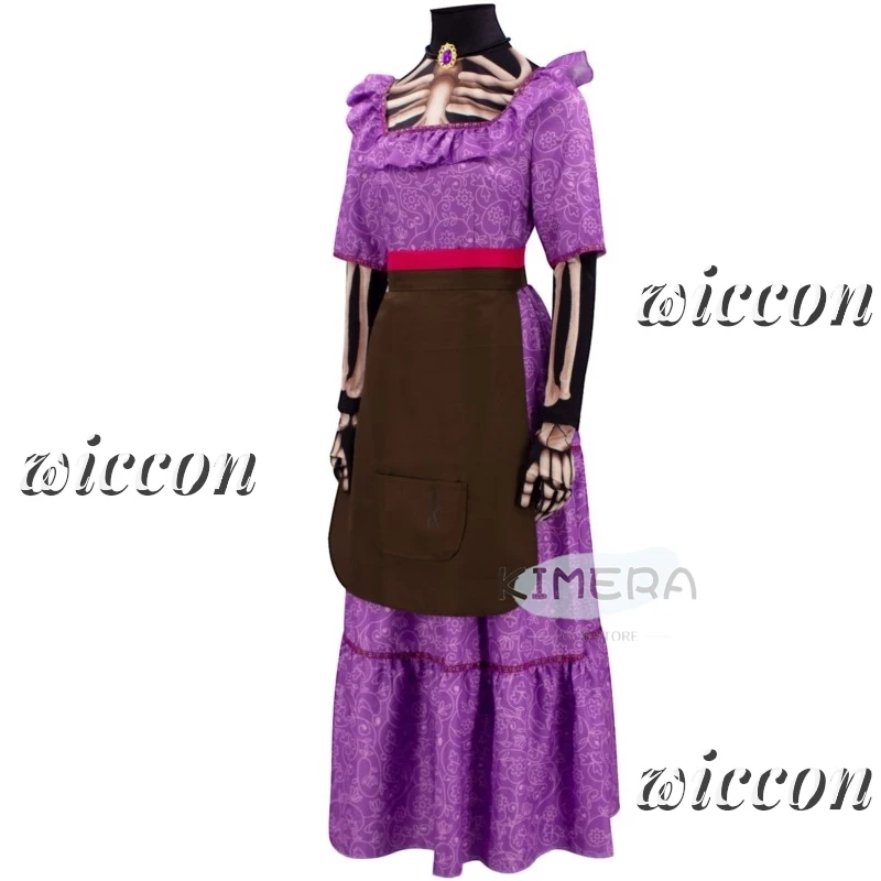 Movie CoCo Mama Imelda Costume Cosplay Girls Music Dreaming Around Halloween Family Party Fancy Purple Dress for Women