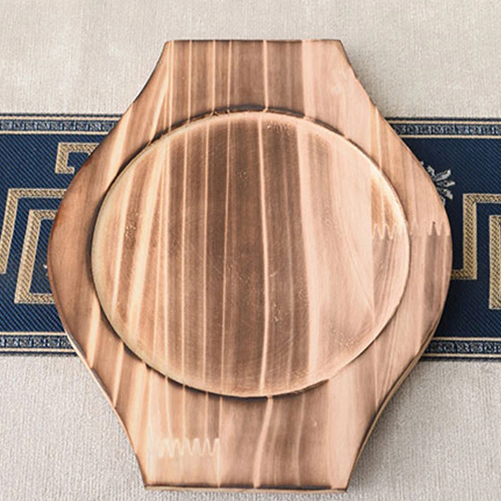 

2pcs Stone Bowl Wood Pad Heat Resistant Kitchen Accessories Reusable Pot Holder Sturdy Casserole Mat Tabletop Decor