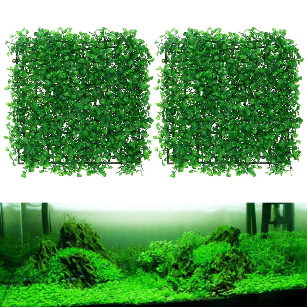 2 pezzi di erba artificiale durevole ecologico riciclabile realistico micro paesaggio puntelli da giardinaggio fai da te decorazione del giardino