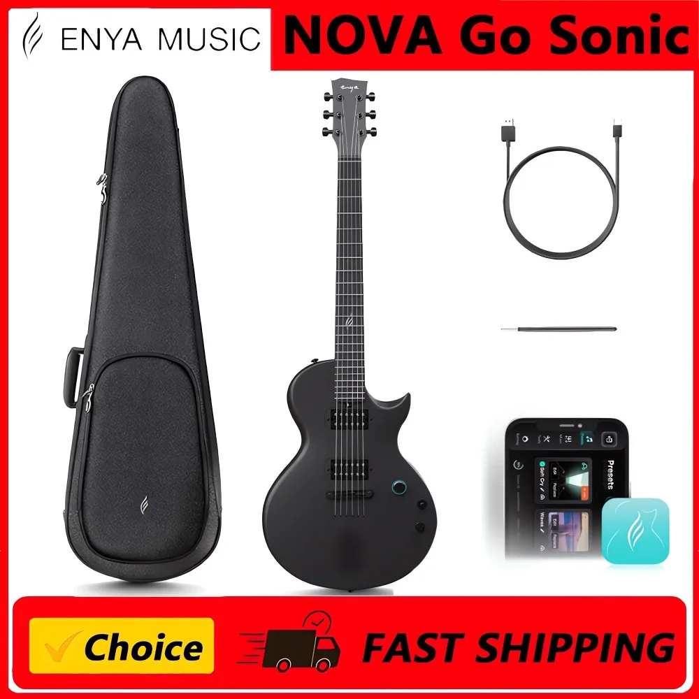 

Электрогитара Enya Nova Go Sonic: Умная электрогитара из углеродного волокна с беспроводным динамиком 10 Вт и встроенными пресетами