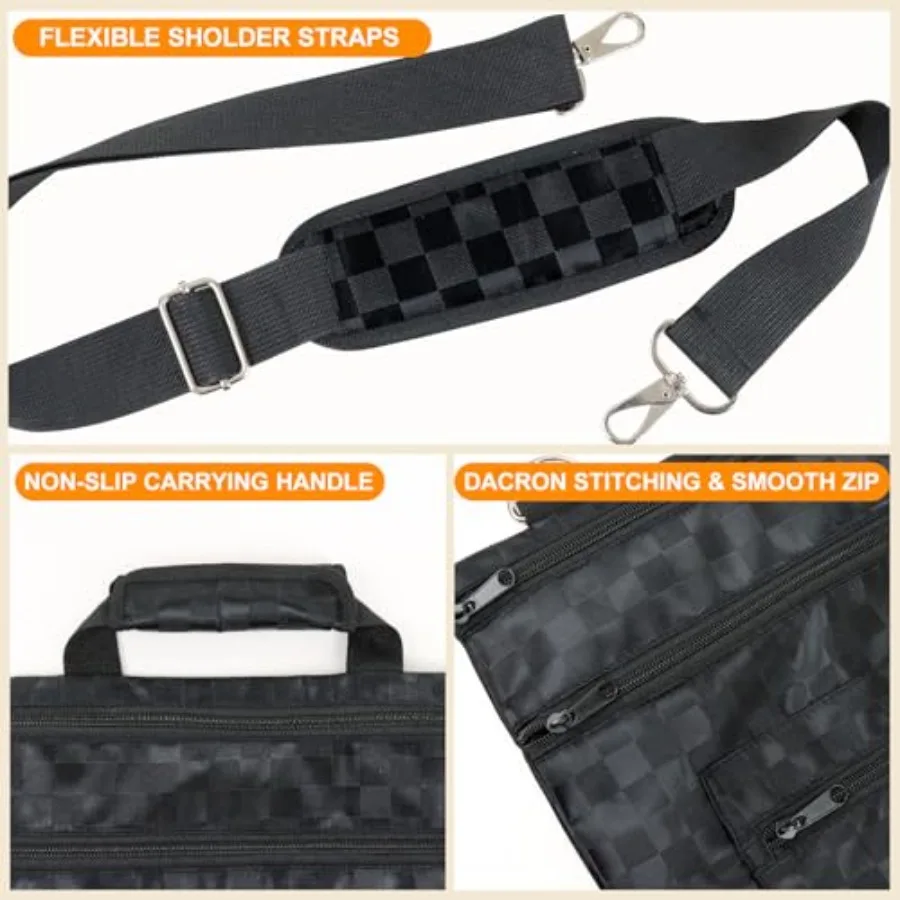 حقيبة تنظيم محفظة قماشية فنية مقاس 24 36 بوصة مع حزام كتف قابل للفصل لحماية ونقل العمل الفني