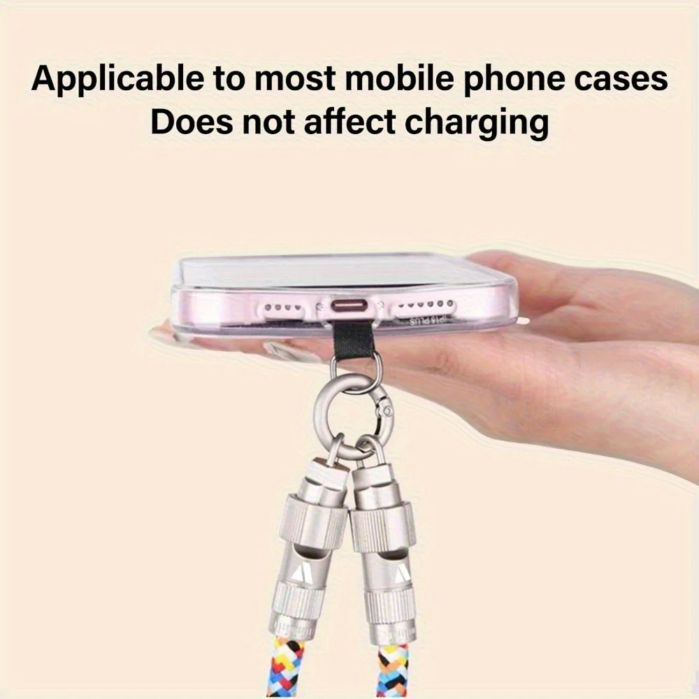 حبل هاتف مضفر 2 في 1 60 وات مضاد للخسارة مع وظيفة شحن سريع لهاتف آيفون 17 16 15 برو ماكس هواوي وشاومي وسامسونج