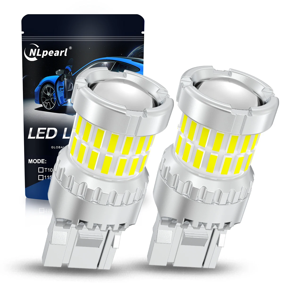 

2 шт. 7443 7443 W21/5 Вт T20 светодиодные лампы автомобильные фары лампы DRL стоп-сигнал фонари заднего хода дневные ходовые огни 12 В