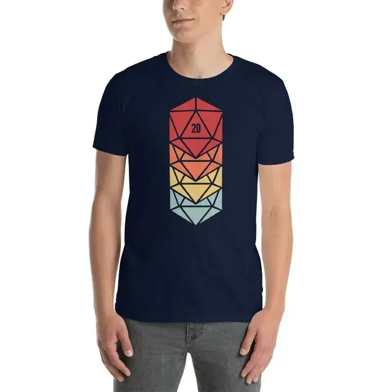 Roleplaying Game 20 Sided Dice T Shirt Polyhedral For Masters Retro Natural