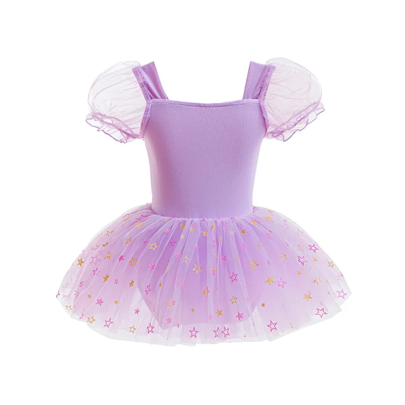 Mädchen Kurzarm-Ballett-Tutu-Kleid Kinder Tüll-Tanzkleid Prinzessinnen-Themenkostüm Bühnenoutfit – Detail 12