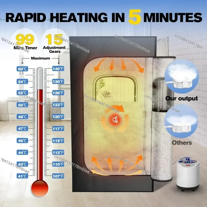 Sauna Box for Home  Personal Steam Nurecover Saunas Heater At Home Use Steamer  Indoor Foldable Sauna Tent