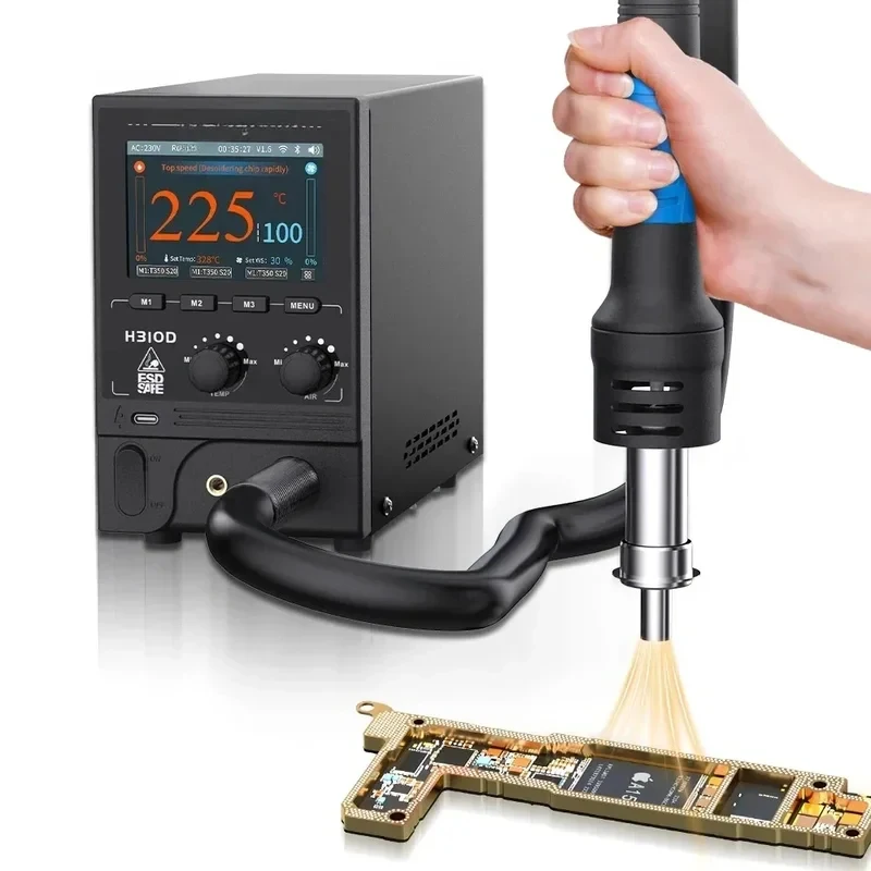 AIXUN 00W Hot Soldering Digital Display ligent Temperature Control Heating BGA Rework Station
