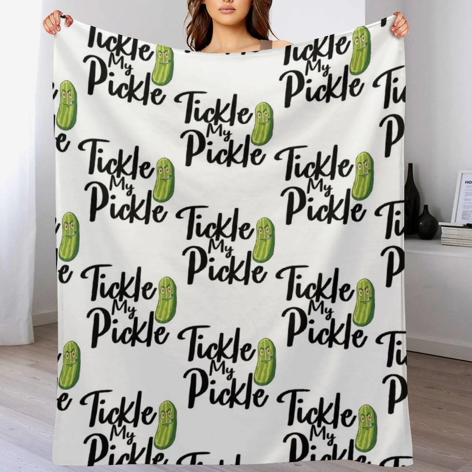 Tickle My Pickle Throw Blanket Travel Luxury Designer Thins Blankets