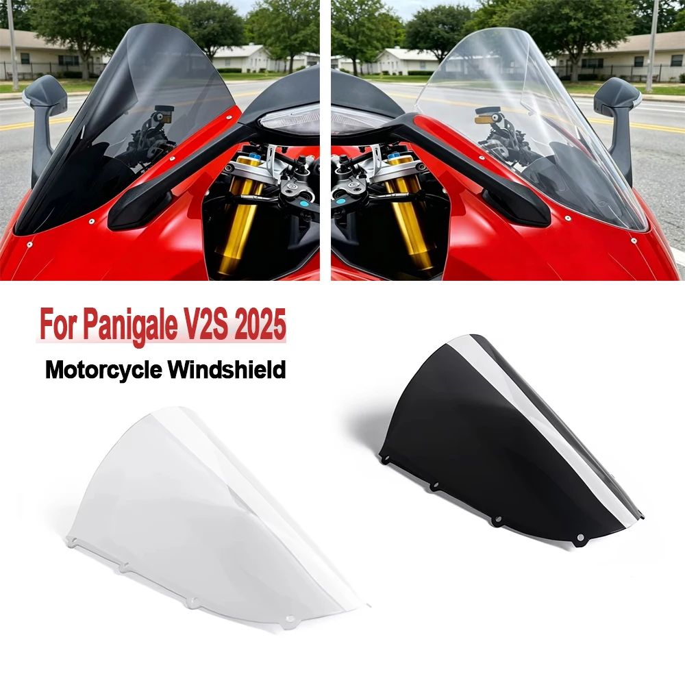 

For Ducati Panigale V2 S V2S 2025 2026 Motorcycle Accessories Double Bubble Windshield Windscreen Fairing Wind deflectors