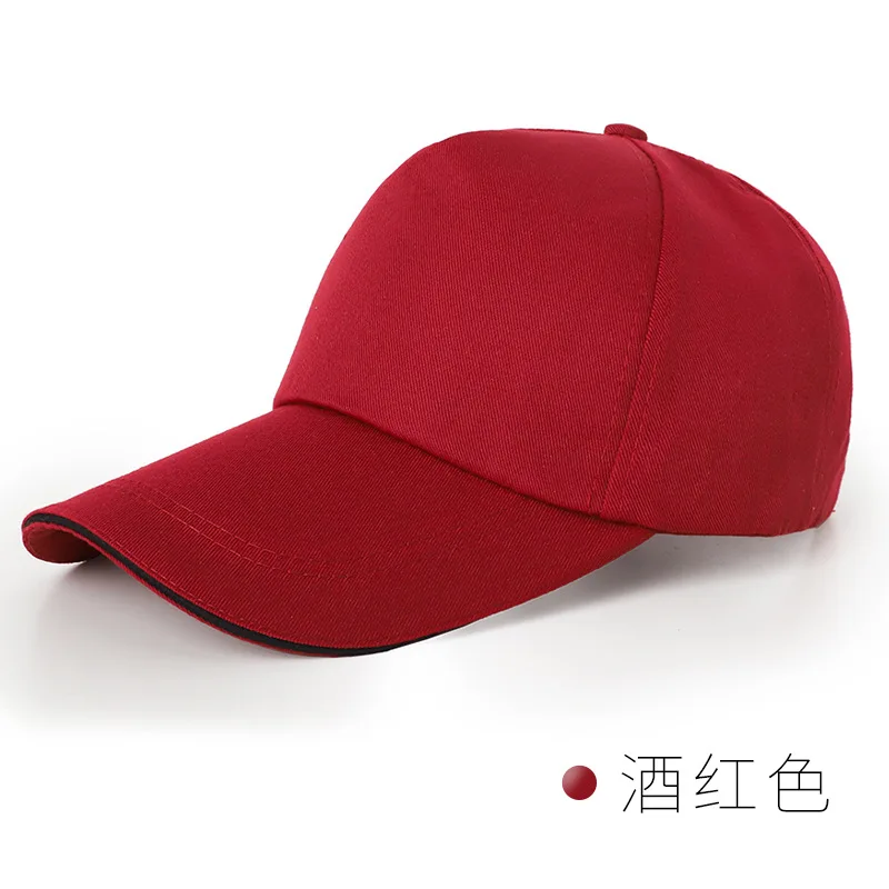 Fashion New Custom Logo Embroidery Baseball Cap Casual Solid Color Unisex Adjustable Hip Hop Cap Adult Cap