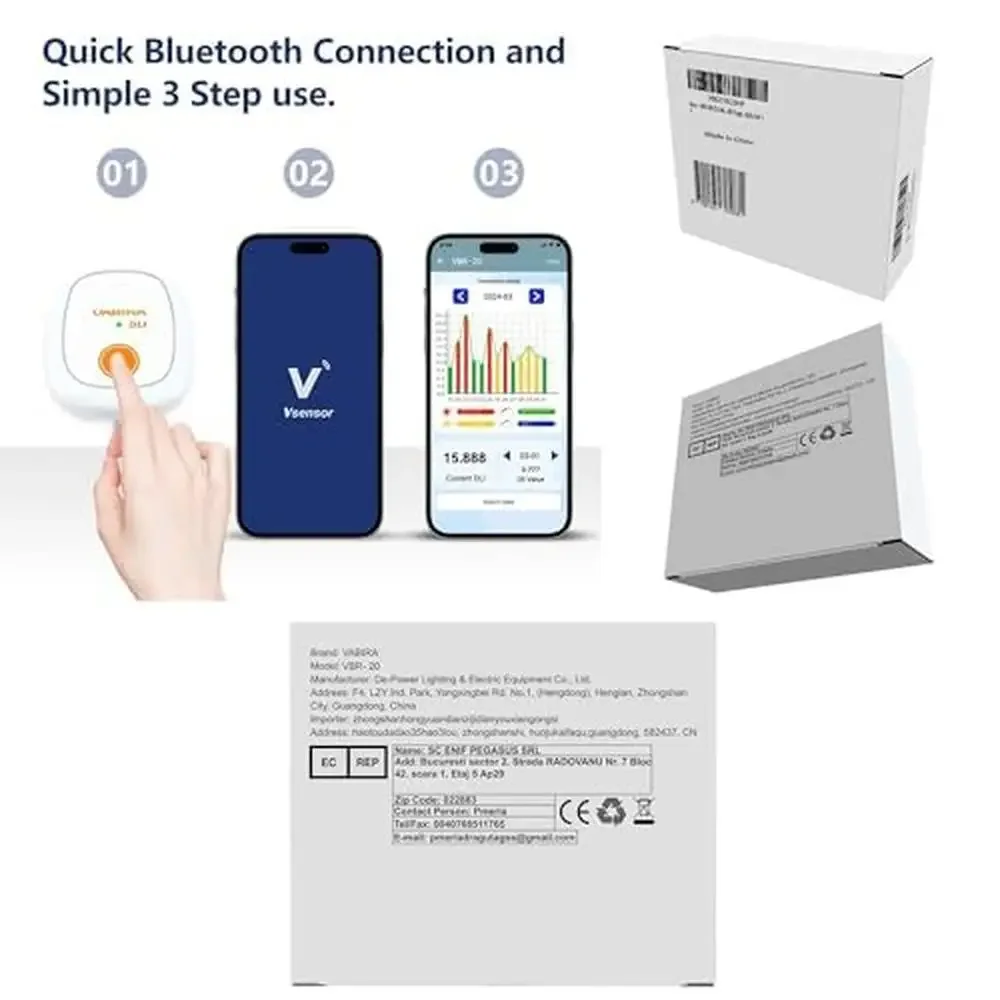 الفوتون متر مصنع ضوء الشمس المقتفي DLI مسجل مزامنة بلوتوث 180 يومًا