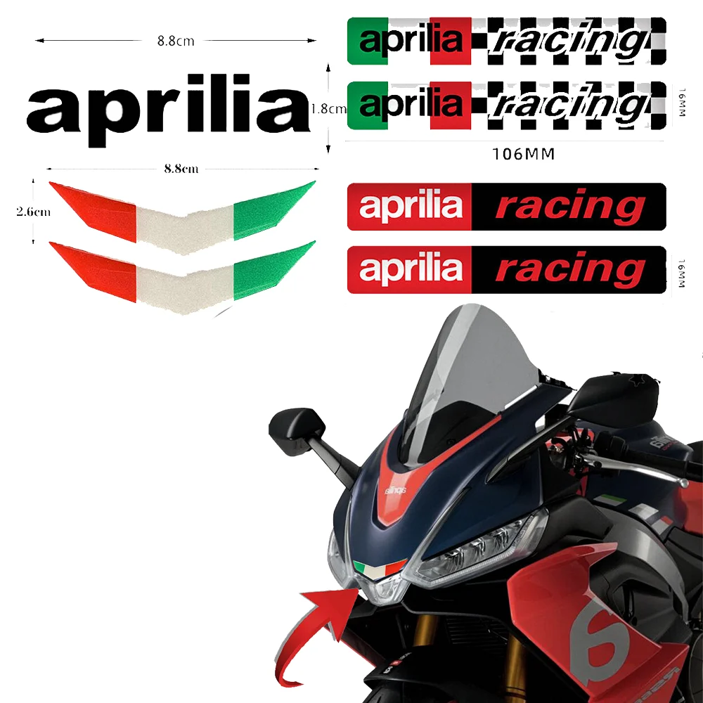 For Aprilia 3D Sticker Motorcycle Accessories Tuono Tuareg Shiver GPR SR GT RS RS660 RSV4 RS4 V4 1100 750 660 457 200 150 125 50