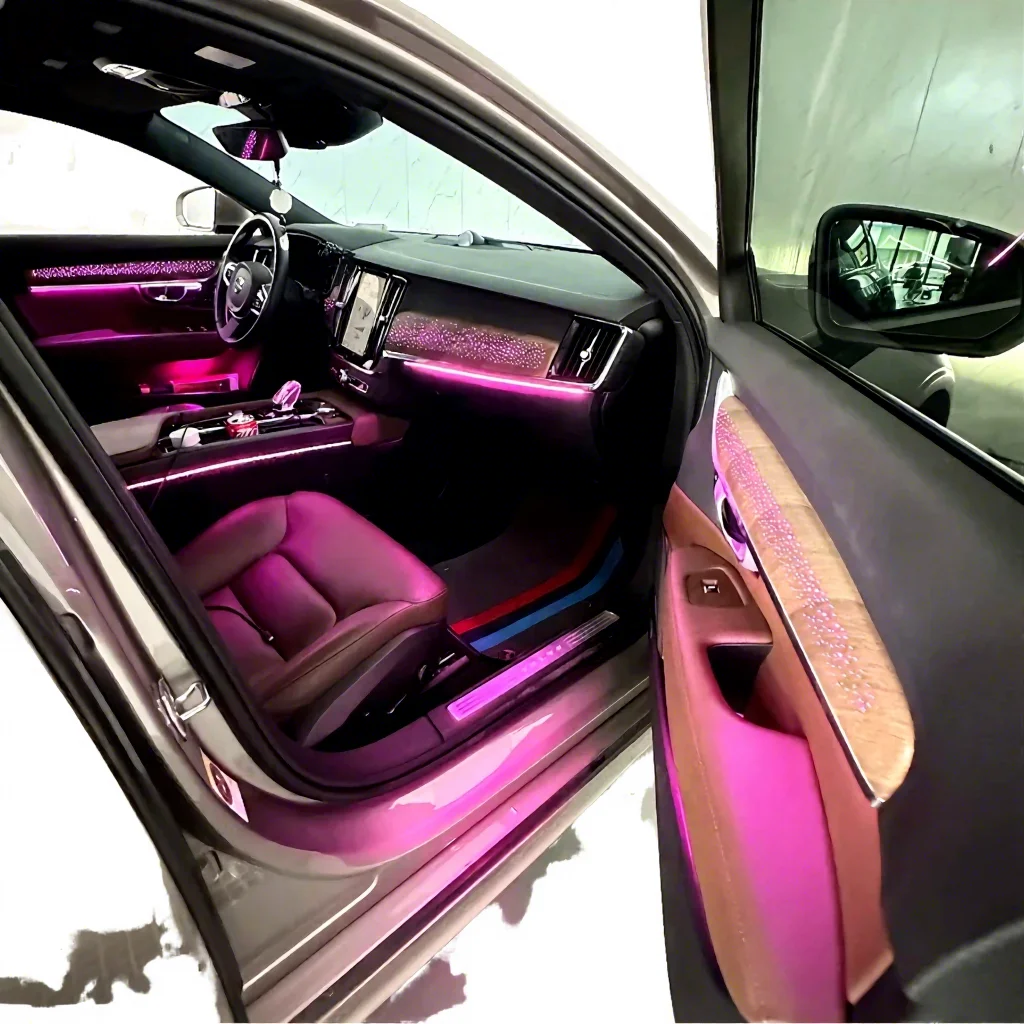 

Динамическая светодиодная лента из углеродного волокна с эффектом радужной симфонии для S90 (2017-2024), 12В, 5Вт, с подсветкой салона под персиковое дерево