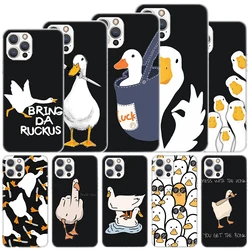 Cartoon Duck Goose Game Soft Case For iPhone 16 17 Air 16E 15 Plus 11 12 13 Mini 14 Pro Max Phone Cover Apple 7 8 SE Coque Funda