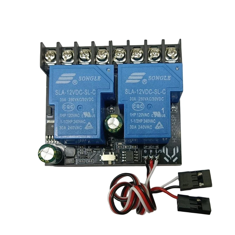 30A RC PWM Switch Relay 0.8-2.2ms for RC Model Light Motor Forward Reverse Control Module DC10-60V D/S Mode Switch Relay