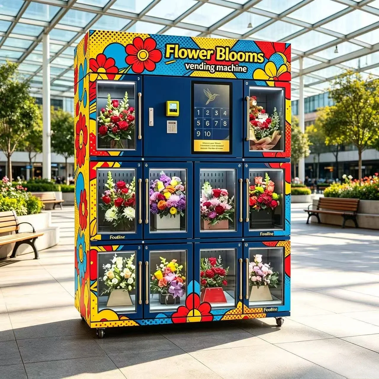FL Vending Machine Manufacturer Distributeur De Fleurs Flower Automat Dry Flower Vending Machine Fresh Flower Vending Machine