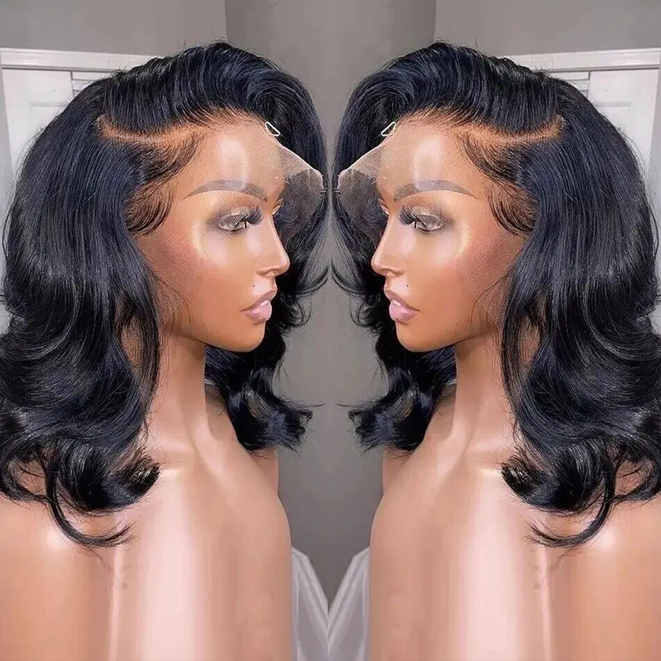 

13x4 Wave Lace Frontal Wigs Short Bob 4x4 Lace Closure Front Wig