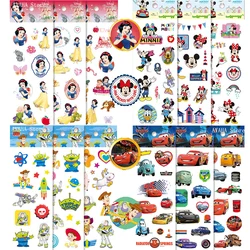 3/6/12Sheets Cute Disney Cartoon 3D Bubble Sticker Princess Mickey Mouse Cars Decals Kawaii Reward 3D Puffy Sticker for Kids Toy