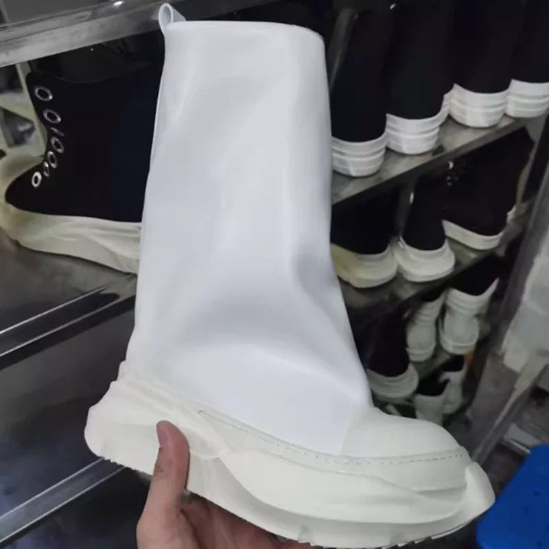 

Chunky Heel Men Black Designer Boot Fashion Man High Top Boots