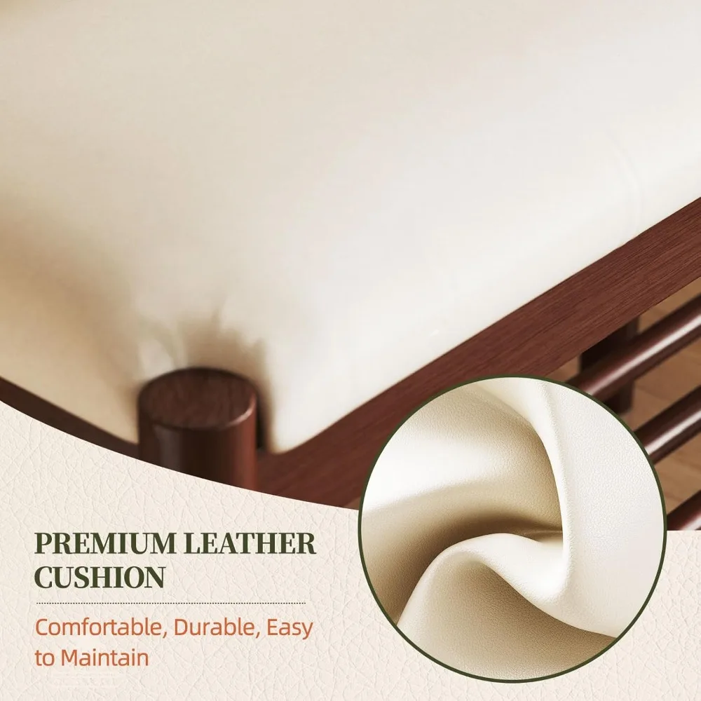 مقعد تخزين الأحذية من خشب الجوز مع وسادة للباب الأمامي، 31.5 بوصة