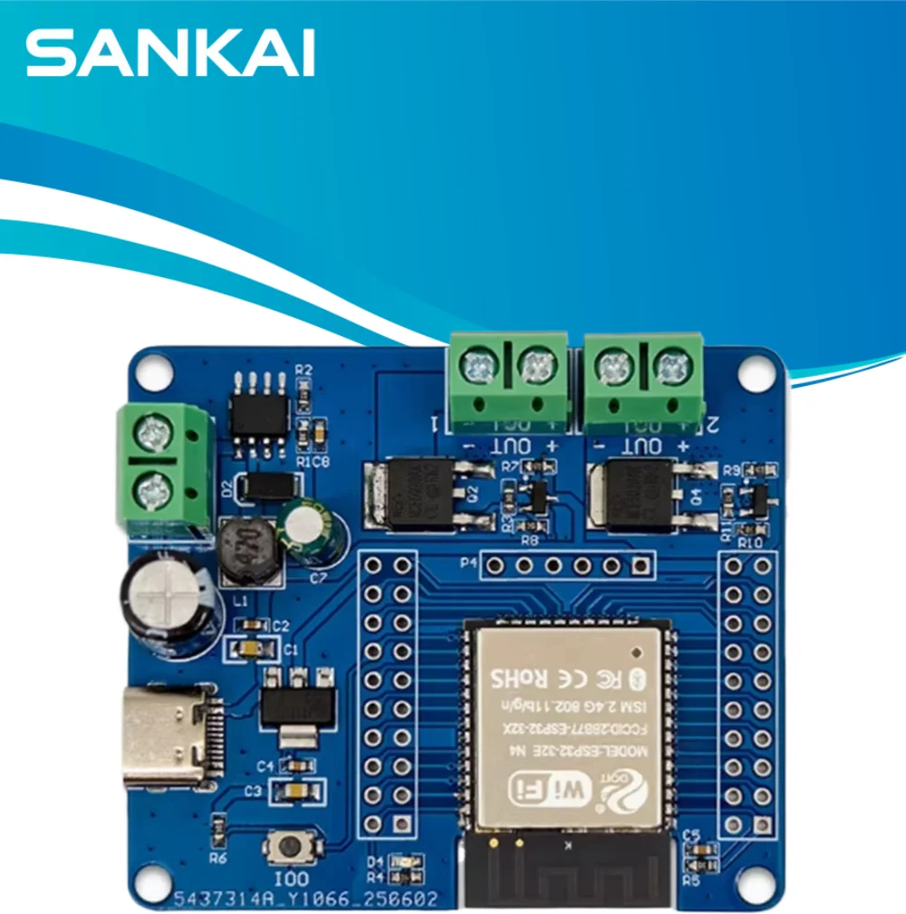 ESP32 Development Board with 4-Ch MOS Switch, DC5-60V Wide Voltage Input/Output