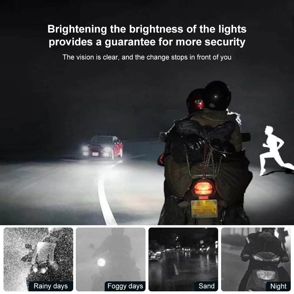 10000LM H4/H6 12 فولت LED دراجة نارية المصباح لمبة موتو الأضواء CSP عدسة أبيض أصفر مرحبا لو مصباح سكوتر اكسسوارات أضواء الضباب