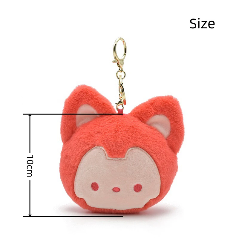 Cartoon Pink/red Sweet Little Fox Plush Toy Coin Purse Funny Animal Doll Headphone Storage Bag Children's Festival Birthday Gift